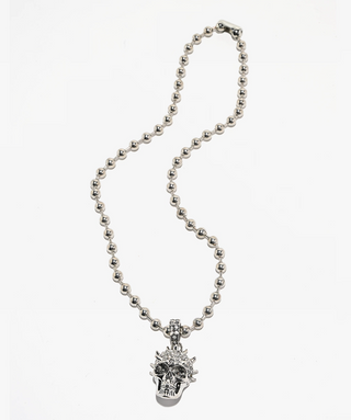 Liberty Rhinestone Skull Necklace