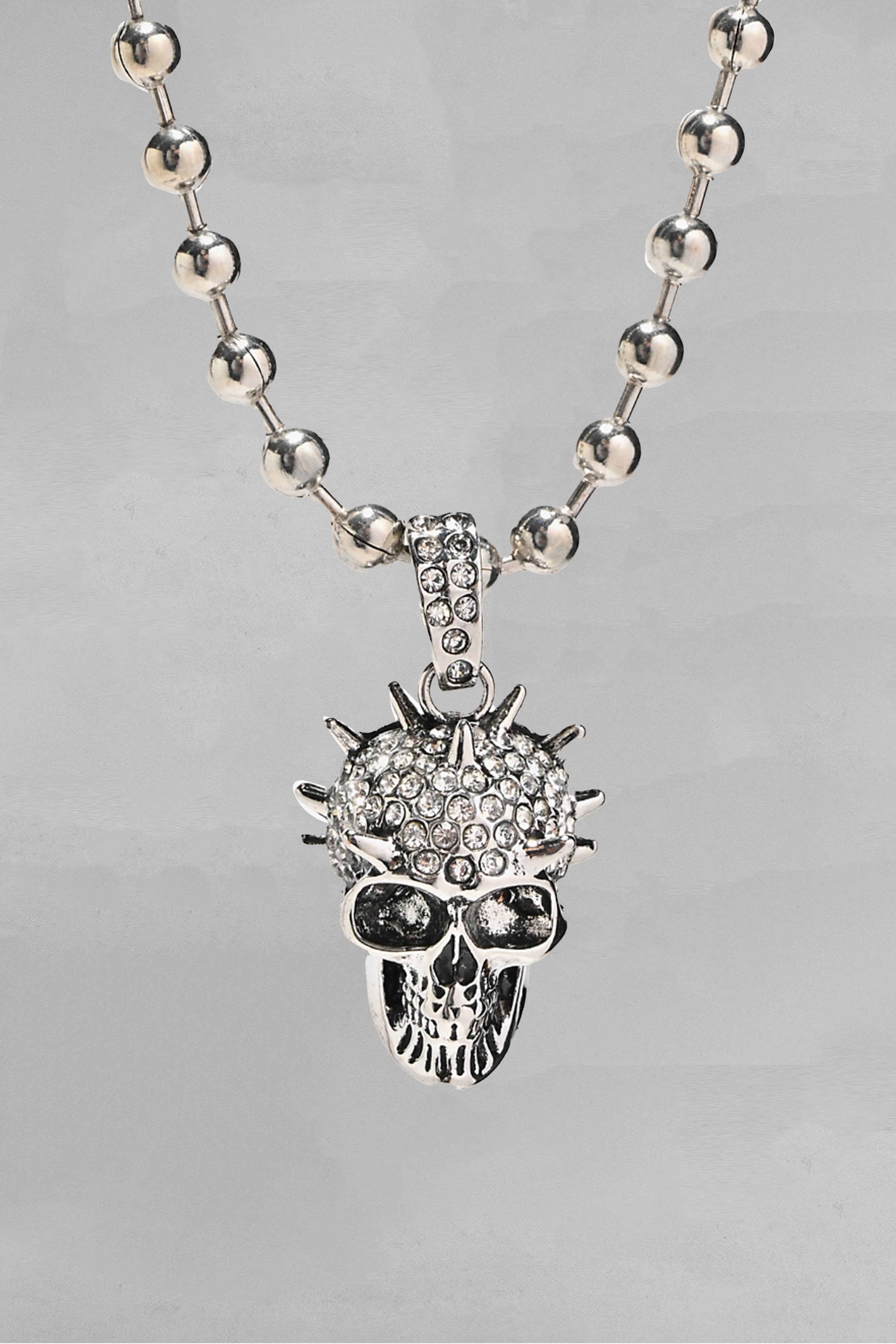 Liberty Rhinestone Skull Necklace