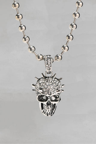 Liberty Rhinestone Skull Necklace