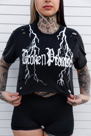 Lightning Short Sleeve Crop Tee