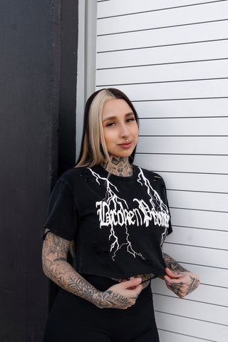 Lightning Short Sleeve Crop Tee