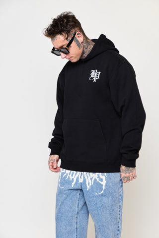 Lock Up Oversize Heavyweight Hoodie Black