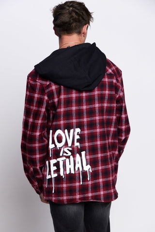Love is Lethal Flannel Red