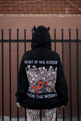 Moshpit Black Horn Hoodie