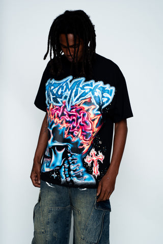 Numbskull Rhinestone Tee Black