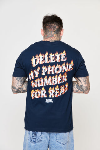 Old Flame Navy Blue Tee