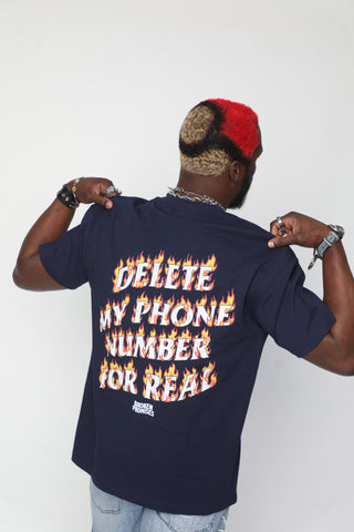 Old Flame Navy Blue Tee