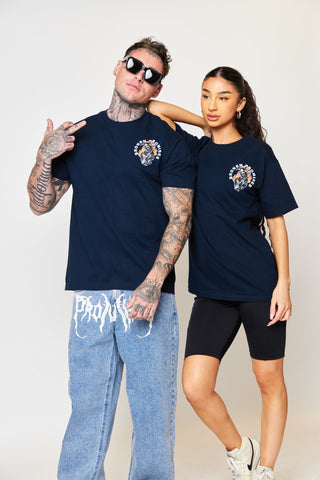 Old Flame Navy Blue Tee