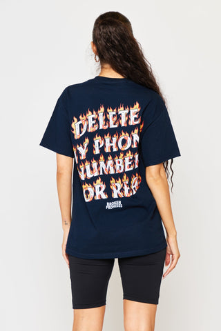 Old Flame Navy Blue Tee