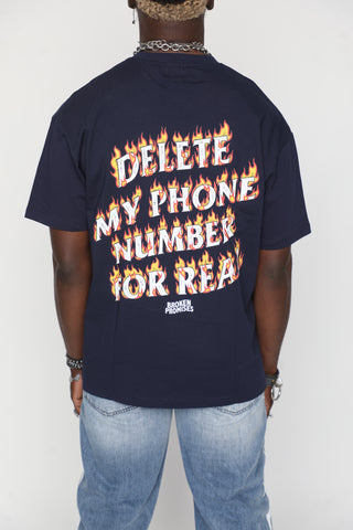 Old Flame Navy Blue Tee