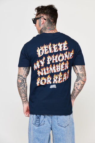 Old Flame Navy Blue Tee