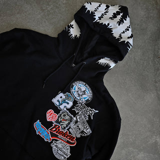 Patched Up Hoodie Black