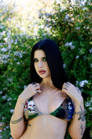 Poetry Camo Bikini Top