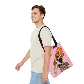 Pyromaniac Tote Bag Pink