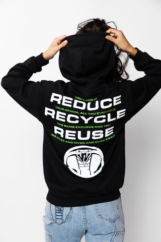 Recycle Hoodie Black
