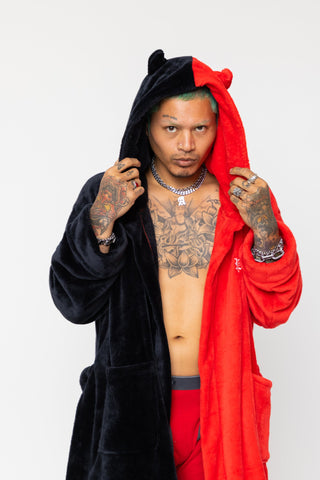 Red/Black Split Devil Horn Robe