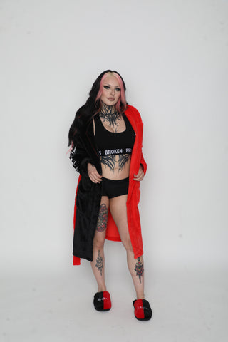 Red/Black Split Devil Horn Robe