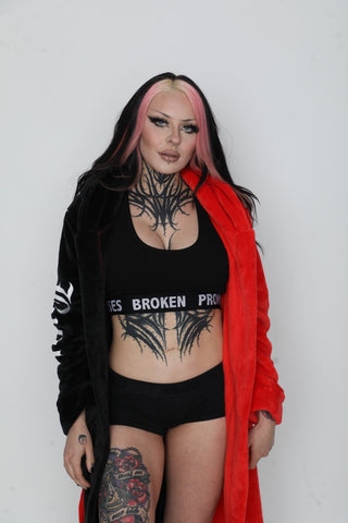 Red/Black Split Devil Horn Robe