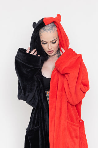 Red/Black Split Devil Horn Robe