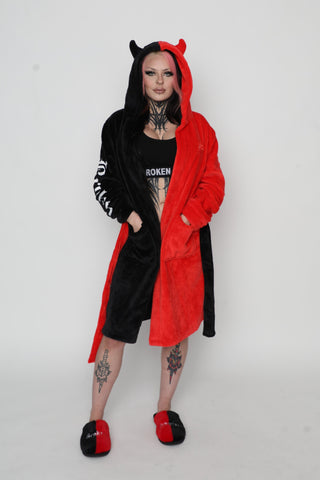 Red/Black Split Devil Horn Robe