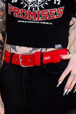 Redrum Fur Bling Belt