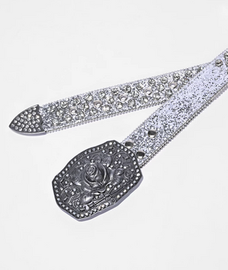Rose Rhinestone Belt