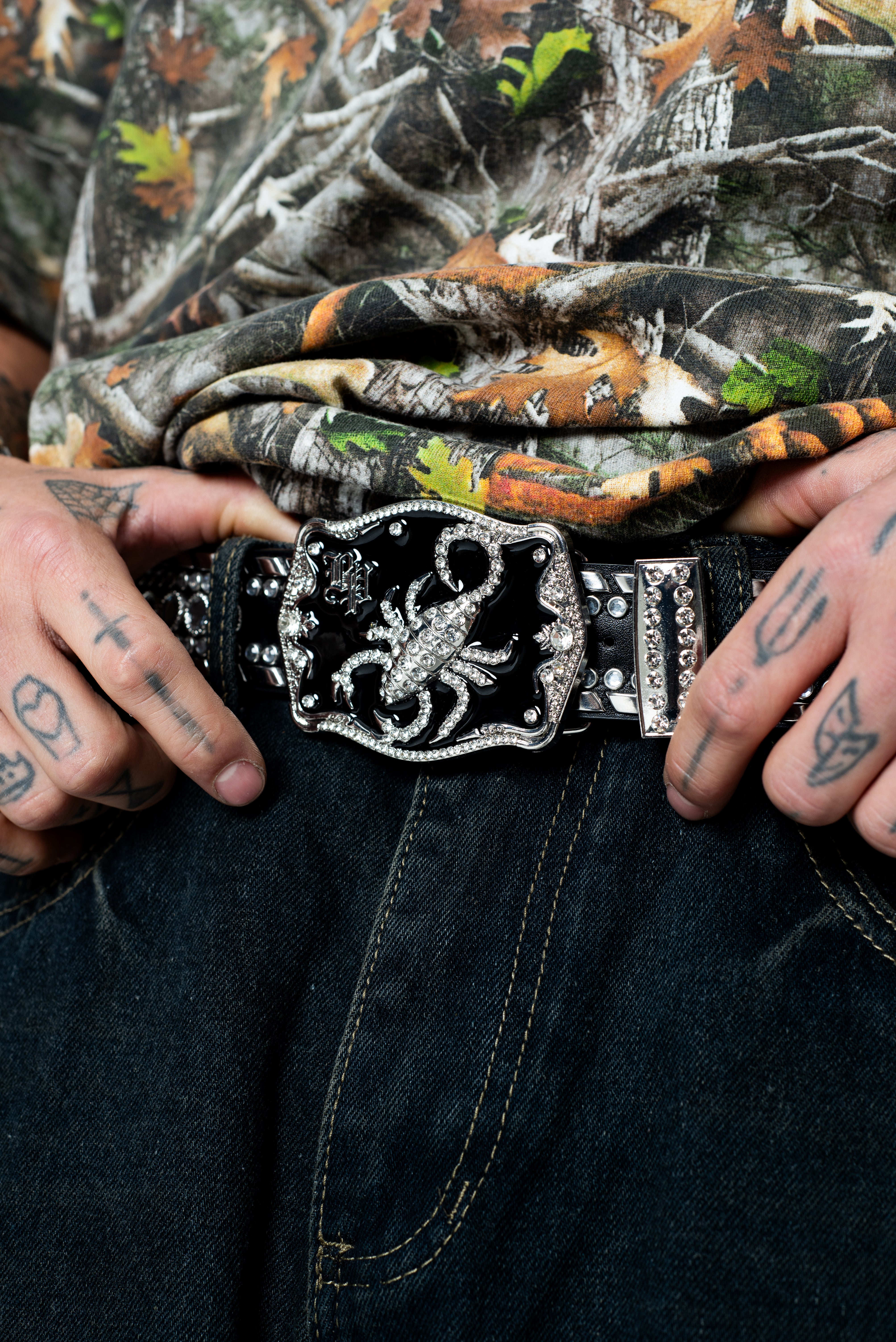 Scorpion Rhinestone Belt