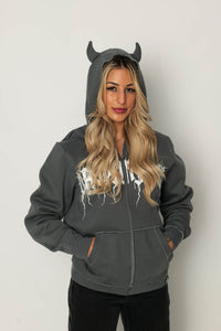 Shocked Zip Horn Hoodie