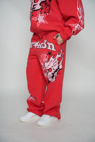 Shooting Star Sweatpants Red