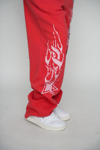 Shooting Star Sweatpants Red