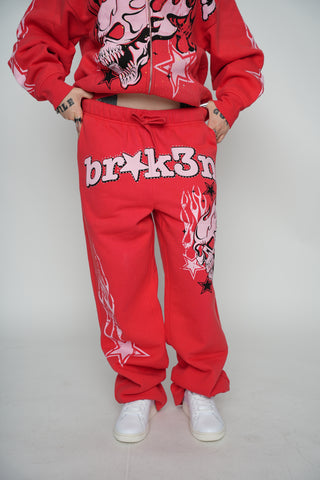 Shooting Star Sweatpants Red