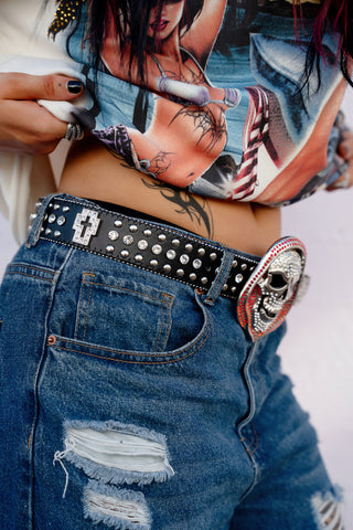 Shriek Rhinestone Belt