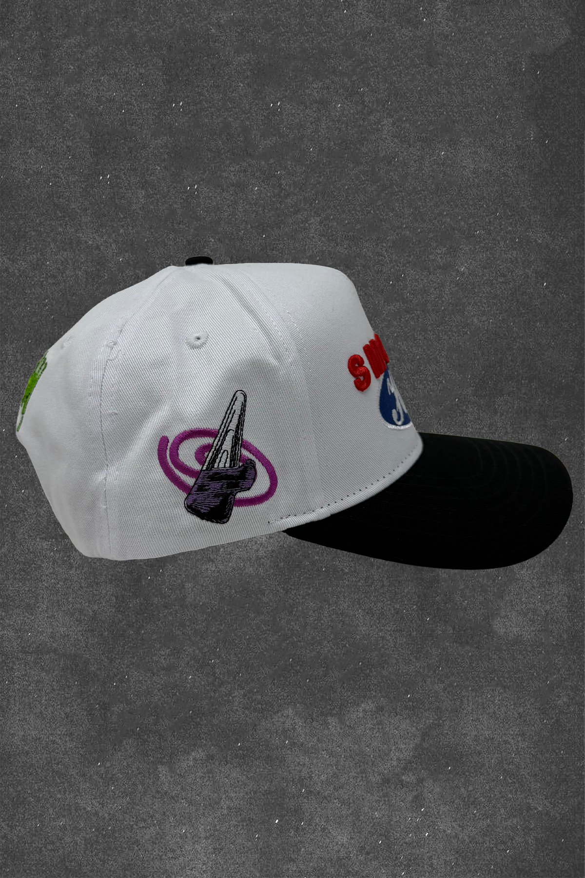 Smoken Hash White Two-Tone Snapback Hat