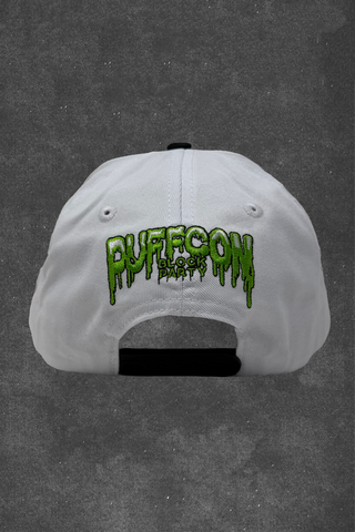 Smoken Hash White Two-Tone Snapback Hat