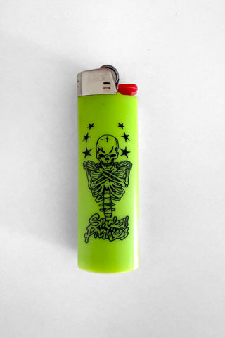 Smoken Promises Neon Green Skeleton Lighter