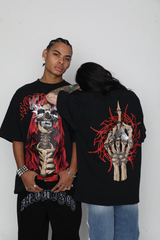 Smoken Reaper Foil Tee Black
