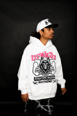 Soulless Rhinestone Hoodie White
