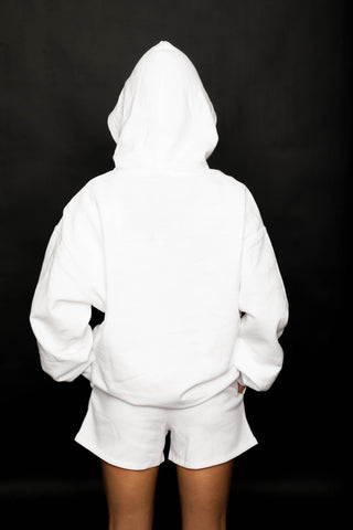 Soulless Rhinestone Hoodie White