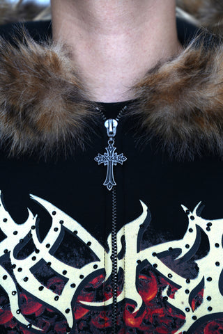 Spelunker Fur Trim Zip Hoodie