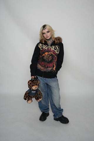 Spelunker Fur Trim Zip Hoodie