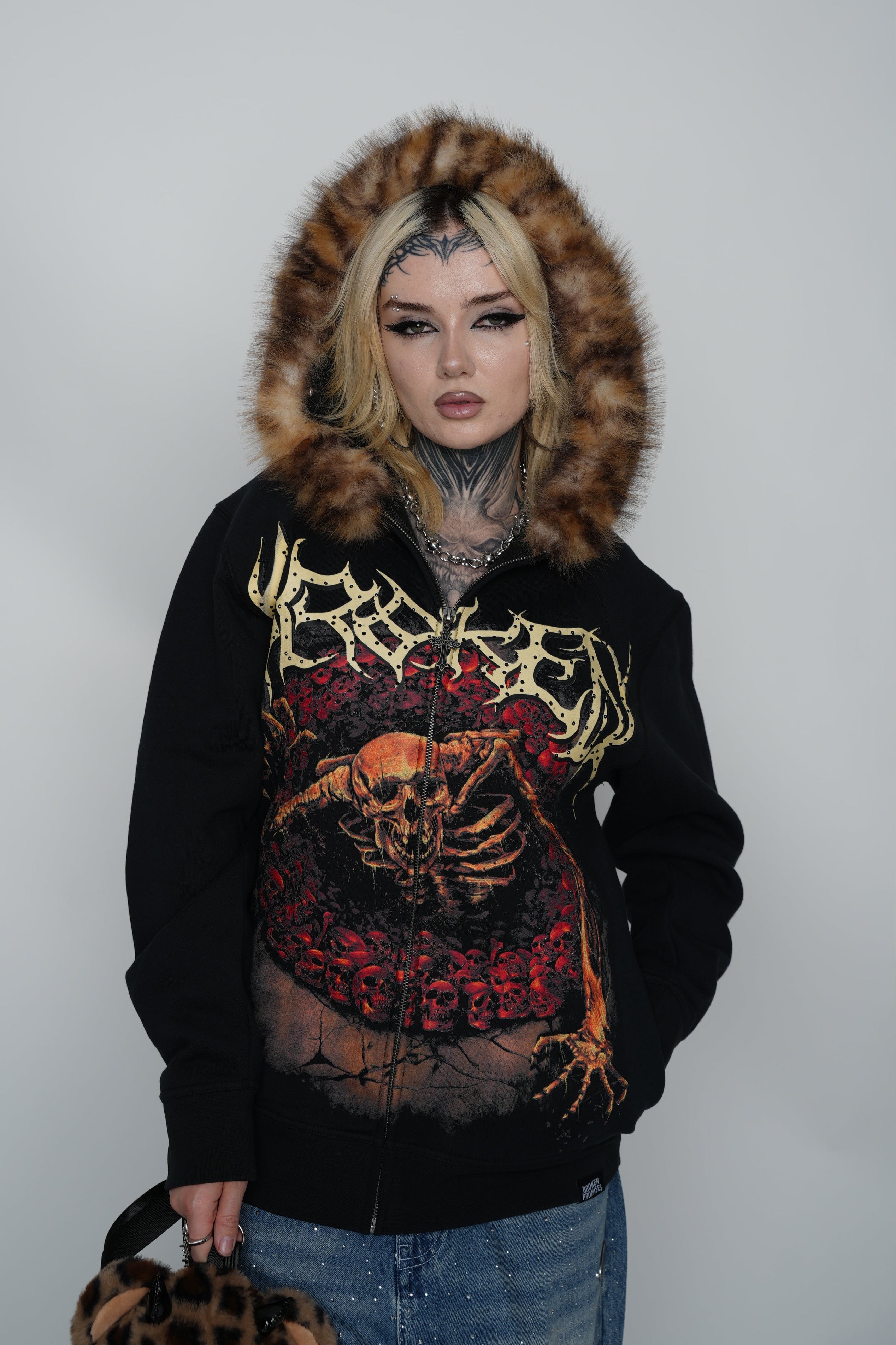 Spelunker Fur Trim Zip Hoodie