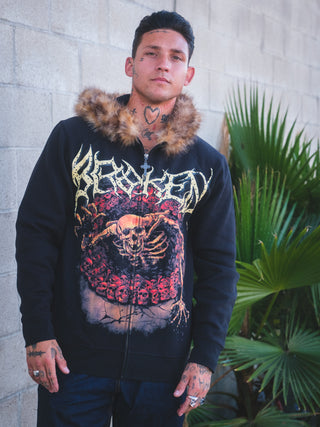 Spelunker Fur Trim Zip Hoodie