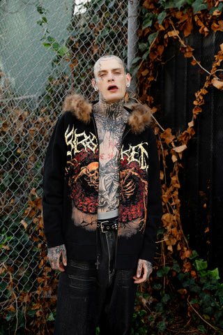 Spelunker Fur Trim Zip Hoodie