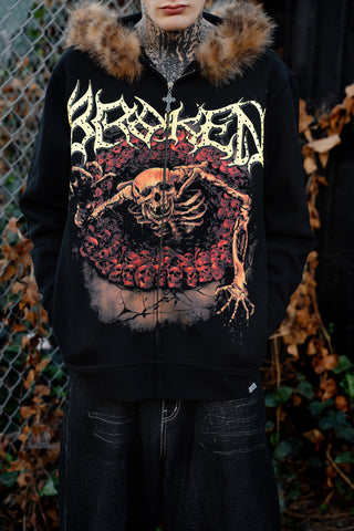 Spelunker Fur Trim Zip Hoodie