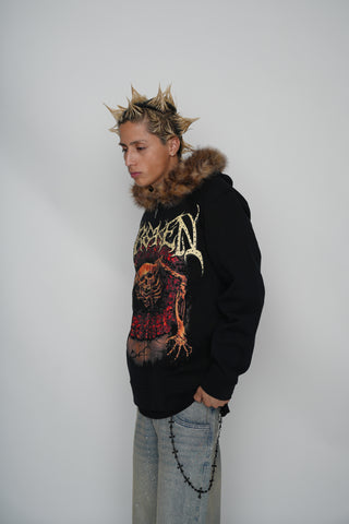 Spelunker Fur Trim Zip Hoodie