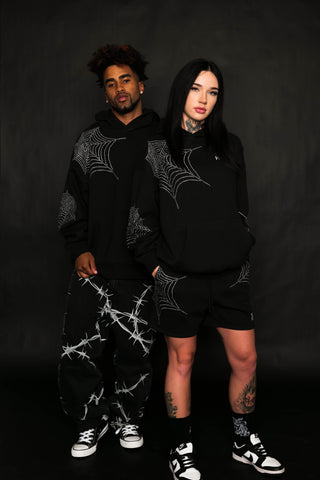 Stoned Web Hoodie Black