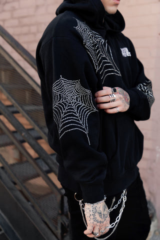 Stoned Web Hoodie Black