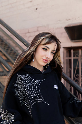 Stoned Web Hoodie Black