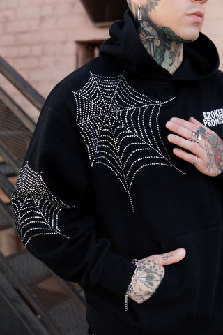 Stoned Web Hoodie Black