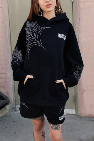 Stoned Web Hoodie Black